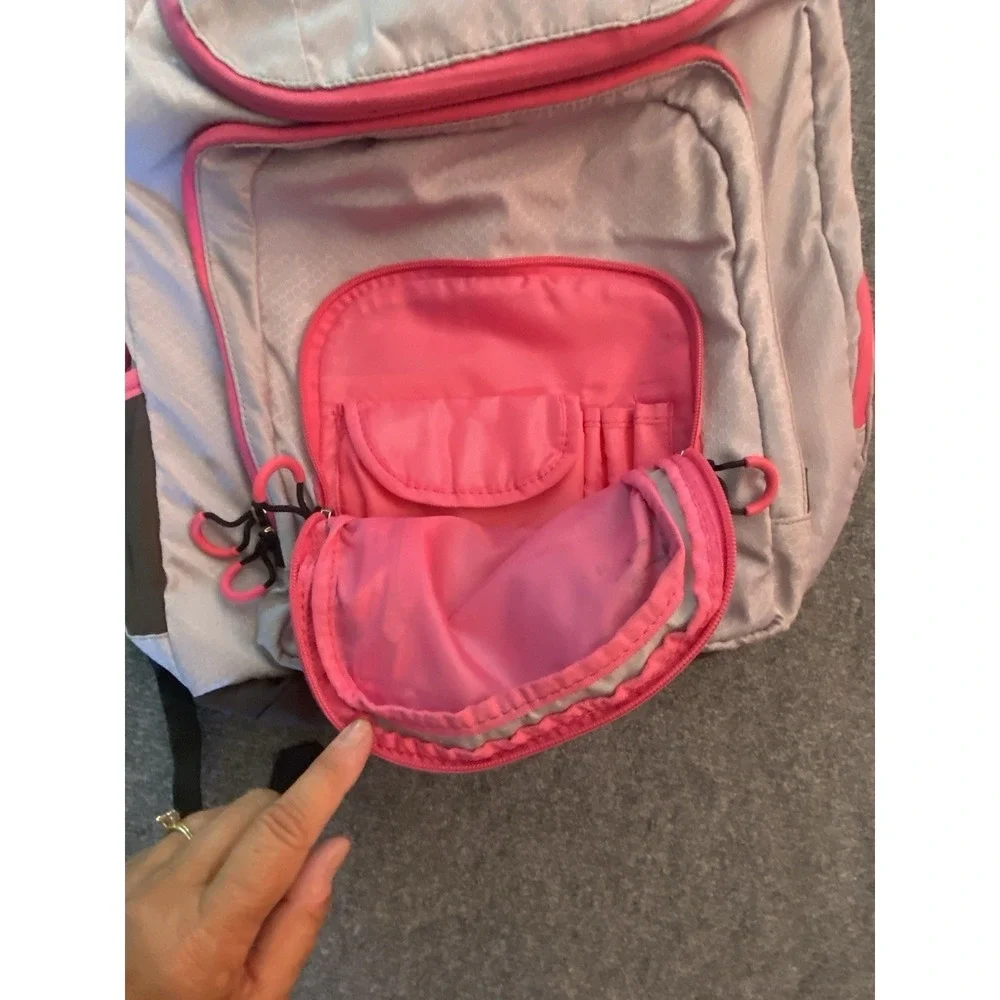 Embark Jartop Elite Backpack Gray Pink Laptop School